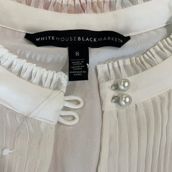 White House Black Market Pleated Blouse - Picture 7 of 13